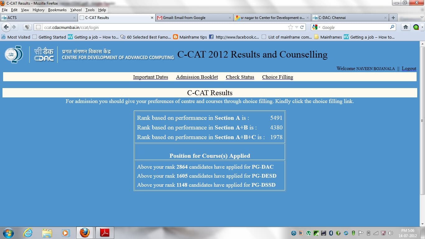CDAC result